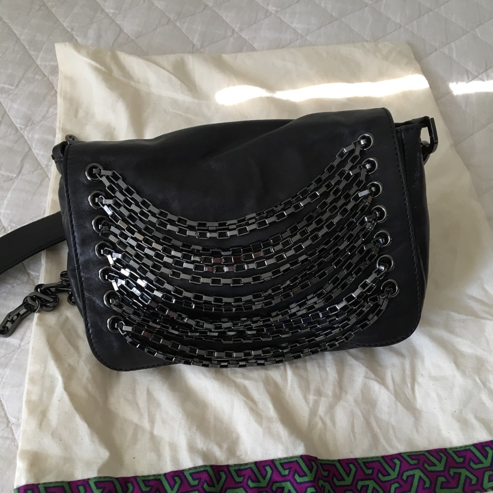 NWOT Tory Burch Chain Shoulder/Crossbody Bag Black - Picture 3 of 8